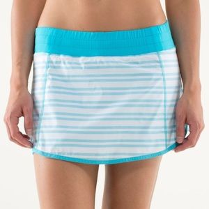 LULULEMON | Blue Striped Tennis Skort | Size 4